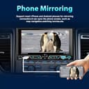 Alondy Autoradio 2 DIN con schermo da 6,8", compatibile con Wireless Apple CarPlay/Android Auto Bluetooth Type-C USB 2.1A ricarica rapida telecamera posteriore AM/FM/RDS radio DSP - 4