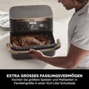 Ninja Foodi FlexDrawer Dual Zone Heißluftfritteuse, Airfryer mit 10,4-Fach und herausnehmbarem Trenner, Antihaftbeschichtung, spülmaschinenfester Korb, 7-in-1, Schwarz & Kupfer, AF500EUCP - 4