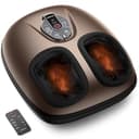RENPHO Masajeador de pies con calor para fascitis plantar, Portátil Amasado Shiatsu, Compresión, Massager eléctrico de los pies de 3 intensidades, Marrón - 1