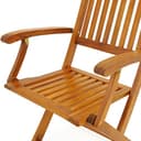 CASARIA® Set Muebles de Jardín Madera Acacia Plegable 7 Pzas 160x85x74cm Marrón - 7