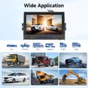 Digital Inalámbrica Cámara de Marcha Atrás Kit de Coche con 2 1080P Camara Trasera, 9 Pulgadas IPS Monitor, IP68 Impermeable, BSD, Visión Nocturna,Bucle de Vídeo, Imagen Flip - 7