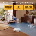 roborock Qrevo S5V Robot Vacuum Cleaner with Mop, FlexiArm Edge Mopping, 12,000Pa Suction, Dual Zero-Tangle System, Smart Obstacle Avoidance, 10mm Mop Lifting, All-in-One Dock, White - 8