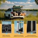 CADOCA® Trasportino Cani L 90x66x72cm Richiudibile Alluminio Impermeabile Box Auto Cagnolini - 5