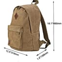 Seemeroad Mochila de Lona Vintage, Mochila Ligera y Casual, Mochila para Portátiles y Escuela, para Hombre y Mujer (Marrón) - 2