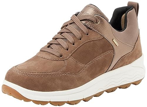 Geox D Spherica 4x4 B Abx, Scarpe da ginnastica Donna, Dk Taupe Lead, 39 EU