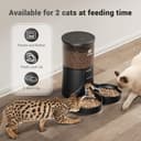IMIPAW Automatic Cat Feeder - 2 Cats, App Control, 5G WIFI Auto Pet Feeders for Remote Feeding, Programmable 1-10 Meals, 4L Smart Timed Dog Food Dispenser, Fresh Lock Technology, Detachable Clean - 2