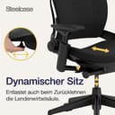 Steelcase Leap Ergonomischer Bürostuhl mit LiveBack Lumbalstütze und flexibler, S-förmiger Rückenlehne Onyx Schwarz, 62 x 68 x 100 - 7