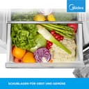 Midea Side-by-Side Kühl-Gefrierkombination 532 L mit Indoor Ice Bar | No Frost, Inverter Kompressor, 256 kWh/Jahr | Twin Control & SuperCool | 176,5 cm hoch | MERS530FGD02 - 4