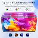 CronusPro 32 Inch 4K UHD Monitor (3840x2160) IPS Panel, 100% sRGB, 4000:1 Contrast, Eye Care, HDR10, 60Hz, AMD FreeSync, HDMI/DisplayPort, Computer Monitor for Designer Office Home Black VESA 75x75mm - 3