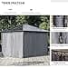 Outsunny Gazebo da Giardino 3.6x3m con Tetto in Policarbonato Anti UV, Struttura in Acciaio e Alluminio e Tende, Grigio - 4