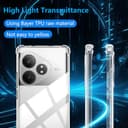 FDHYFGDY Schutzhülle für Realme GT 6/Realme GT 6T Hülle, transparente stoßfeste Silikon-Handyhülle, klare, dünne, weiche TPU-Stoßstangenabdeckung Case - 6