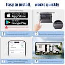 Solar Telecamera Retromarcia Wireless, WiFi Telecamera Posteriore per Auto, HD 1080P Visione Notturna, 9600 mAh Batteria Ricaricabile, Base Magnetica per Camion, Camper, Furgone, Rimorchio - 9