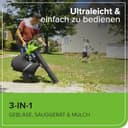 Greenworks 48V(24V x 2) Aspirafoglie Soffiatore a Batteria con Tracolla, Motore Brushless, 386km/h, 14.73m³/min, Sacco di Raccolta 45L, due 4Ah Batterie, e Caricabatterie, Garanzia 3 Anni BL48L421-01 - 5