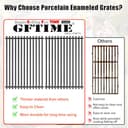 GFTIME 44 x 30CM 7525 Grill Grates for Weber Spirit Spirit I & II 300, E310 E320 S310 S320 Series, Gas Grill Porcelain Enameled Cooking Grids For Weber 700/900, Genesis Silver B/C, 7527 7638 7639 - 4
