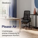 Steelcase Please Air Ergonomischer Bürodrehstuhl mit höhenverstellbarer Lumbalstütze Onyx/Schwarz - 4