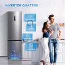 Midea Kühlschrank mit Gefrierfach | 378L Kühl-Gefrierkombination (256L + 122L) | Leise 29 dB | Inverter Kompressor, NoFrost, Metal Cooling, 113 kWh/Jahr | 201 cm Höhe, ‎ Edelstahl MDRB521MGA46D - 5