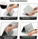 EooCoo Custodia compatibile con MacBook Air 15 Pollici M4 M3 M2 2025-2023 A3241 A3114 A2941, Copertina Rigido per Cover MacBook Air con 15,3" Retina Display,Protettivo Mac Air- Cristallo Trasparente - 7