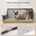 Lifewit Arenero Gato Acero Inoxidable con Pala, Caja de Arena para Gatos Grande, Arenero Gatos para Salón, Dormitorio, 58 x 38 x 26 cm, Gris - 4