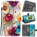 BLOTECH Portafoglio Flip per Realme GT Neo6 Custodia Flip Case Libro in Pelle, Flip Cover, TPU Silicone, Funzione Supporto Magnetica,Motivi floreali colorati per Realme GT Neo6 - 2