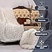 MHUQIA Coperta A Maglia Grossa 50x50cm, Cavo in Filato di Lana Merino Morbida Coperta Calda Fatta A Mano per Divano Letto Divano Letto Ingombrante Grande Regalo di Decorazioni - 2
