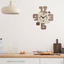 DEKORI - Orologio da Parete Moderno in Legno, Design Minimal Numeri Grandi 43x49 cm - Artigianale 100% Made in Italy - Silenzioso, Ideale per Casa e Ufficio - Idea Regalo - - 6