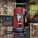 De'Longhi Dedica - Cafetera de Bomba de Acero Inoxidable para Café Molido o Monodosis, Cafetera para Espresso y Cappuccino, Depósito de 1.3 Litros, Sistema Anti-goteo, EC685.R, Rojo - 9