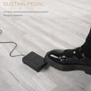 LEADZM Pianoforte Digitale Semi-Pesato a 88 Tasti, Tastiera Full Size, Tastiera Elettronica con Supporto a Forma di X a Doppio Tubo, Bluetooth MIDI, Leggio, Pedale Sustain, Cuffie (Nero, + Supporto) - 7