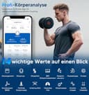 GE Körperfettwaage Digital mit Großem Display, Smart Waage mit Körperfett und Muskelmasse mit APP 14 Körpermaße BMI Bluetooth Personenwaage bis 180 kg / 400 lb - 3