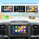 Eonon 7 Inch QLED Double Din Headunit Linux Car Stereo Wireless CarPlay Android Auto Bluetooth USB DSP Support Type-C USB Fast Charge Touchscreen MirrorLink Video In/Out AUX In with Backup Camera X3 - 2