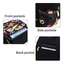 YANAIER Fashion Backpack For Women Ladies Water Repellent Nylon School Shoulder Purse Casual Daypack Rucksack Blue rose - 5