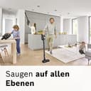 Bosch Akku-Staubsauger Unlimited 8 BSS825MULT, kabellos, HEPA-Filtersystem, 10 Jahre Motorgarantie, hohe Saugkraft, Lange Laufzeit, austauschbarer 5.0 Ah Akku, Schnellladegerät, Mini-Turbo-Düse, grau - 5