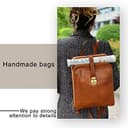 Alma Milano - AM0603 Zaino Pelle Donna in Cuoio, Completo e Sicuro con Scomparti Intelligenti, Backpack Donna Cuoio 100% Made in Italy, Zainetto Donna in Cuoio Artigianale Toscano, Zaino Daily-Life - 4