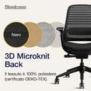 Sedia da ufficio ergonomica Steelcase Series 1 con supporto lombare LiveBack e braccioli 4D Onyx; Prodotto in Europa - 9