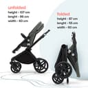 Bugaboo Fox Cub All-Terrain Stroller, Lightweight and Strong Pram and Baby Pushchair, Durable Design and Extra-Large Sun Canopy, One-Piece Self-Standing Fold, Desert Beige - 5
