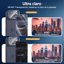 NEW'C 2 x Protector Pantalla para iPhone 17 Pro Max (6,9 Pulgadas) y 2 x Protector Pantalla Protector de Lente de Cámara - Cristal Templado -Ultra Resistente- Herramienta de instalación fácil incluida - 7