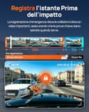 70mai A810 Lite Dash Cam Auto 4K +1080P, 5GHz WiFi, Doppia Telecamera per Auto con GPS, Support 4G LTE, HDR, Visione Notturna, Parcheggio 24/7, Sensore G, Registrazione in Loop, F1.55, Scheda da 64 GB - 7