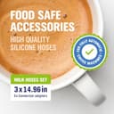 Juego de manguera de leche para cafeteras automáticas Jura, con 3 mangueras y 6 adaptadores - 6