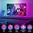 HOTUT Smart LED Light Bars,2 Packs TV Backlight Gaming Lights,Entertainment Lighting,RGB Flow Light Bars,Remote Control and App Control,Music Sync for PC,Ambient Lighting - 5
