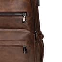Baoblaze Zaino da viaggio da uomo, in pelle PU, con tasche multiple, resistente all'acqua, casual, per pesca, shopping, escursionismo, Caff - 3