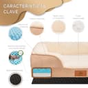 VEEL VEEL PET Premium Cama para Perro Mediano anatómica con Espuma Memory Foam viscoelástica certificada ortopedica | Dog Bed Cama Perro Lavable Desenfundable Antiestres | Funda Impermeable (Medium) - 6