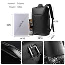 FANDARE Mochila para laptop de negocios, antirrobo, mochila grande de viaje con puerto de carga USB, impermeable, para la universidad, escuela, bolsa de libros, para mujeres y hombres, se adapta a - 6