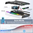 PS5/ Pro/Slim Stand for Disc & Digital Console, PS5 Cooling & Charging Station with 3-Level Fan, PS5 Controller Charger for PS5 & Edge Controller, PS5/Slim Accessories with 3 Charging Ports - 3