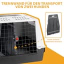 Ferplast Hundebox Auto Atlas CAR 100, Ablagefach, Doppelte Schiebeöffnung mit Sicherheitshaken, Abtropfmatte, L 100 x W 60 x H 66 cm - Max 40 Kg. - 7