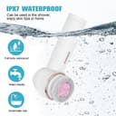 MYCARBON Cepillo Limpiador Facial Eléctrico 2500 mAh Recargable Masajeador Eléctrico Limpiador 2 Modos 360° Rotación Cepillo Facial 2 Velocidades 2 Repuesto IPX7 Impermeable FCD4 Blanco - 5