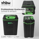 vhbw Batería reemplaza Stiga BT 80 Li 5.0 para cortacésped Herramienta de jardín Tijeras cortacésped cortacésped Herramienta de jardín 2000mAh 80V Li-Ion, 20 Celdas - 5
