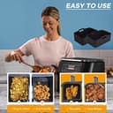 2Pcs Airfryer Zubehör für Ninja Foodi Max Dual Zone AF400EU AF300EU 9.5L, Silikonform Zubehör für Double Stack XL SL400EU Heißluftfritteuse, Airfryer Silikonform Silikoneinsatz Air Fryer Accessories - 2