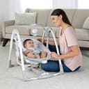 Ingenuity ConvertMe 2-in-1 Babyschaukel & Babywippe, tragbar, Vibration, Musik, Naturgeräusche, 0–9 Monate, 2,7–9 kg – Raylan - 3
