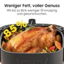 Dewelling Heißluftfritteuse XXL 9L - 2350W Airfryer für Schnellgar, 9 Programmen, LED Display & Warmhaltefunktion, Metall-Innenraum, moderne Luftfritteuse Für Familienmahlzeiten - 5