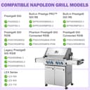 Nordic Bbq Store Set of 2 Cast Iron Grill Grates for Napoleon Prestige 500, PRO 500, LEX 485 – 45 x 33.5 cm (Each), 45 x 67 cm (Total) – Heavy-Duty Replacement Cooking Grids - 3