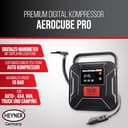 HEYNER® Kompressor mini I Tasche I 12V/120W Druckluft 10 bar/150PSI Digitales Manometer I LED Beleuchtung I elektrische Luftpumpe tragbarer Kompressor 10 bar Zigarettenanzünder Autoreifen - 2